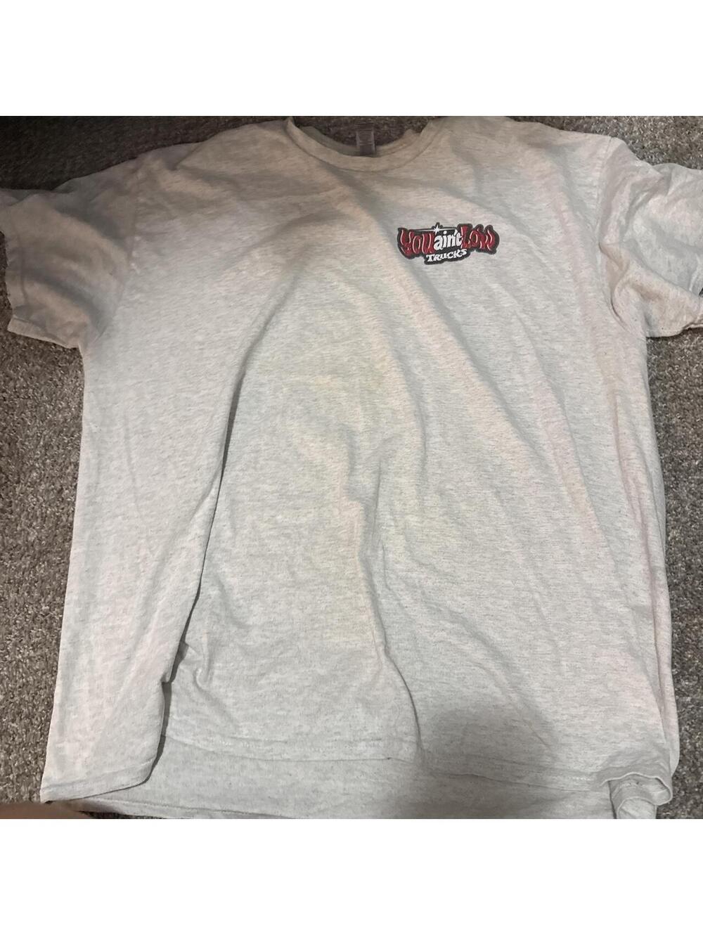 Men's Grey and White Tshirt